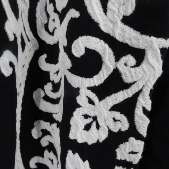 INC International Concepts Black White Long Sleeve Sweater Style Tunic 1X - Picture 2 of 10